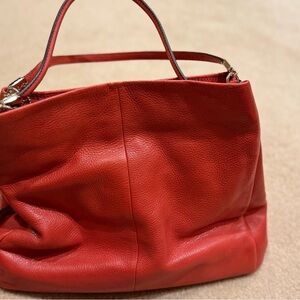 Coach Orange Leather Hobo Handbag